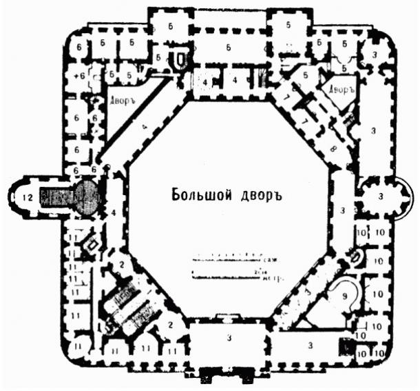 план Михайловского замка